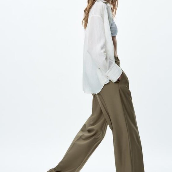 Zara lady's pants size L Khaki - Picture 2 of 12